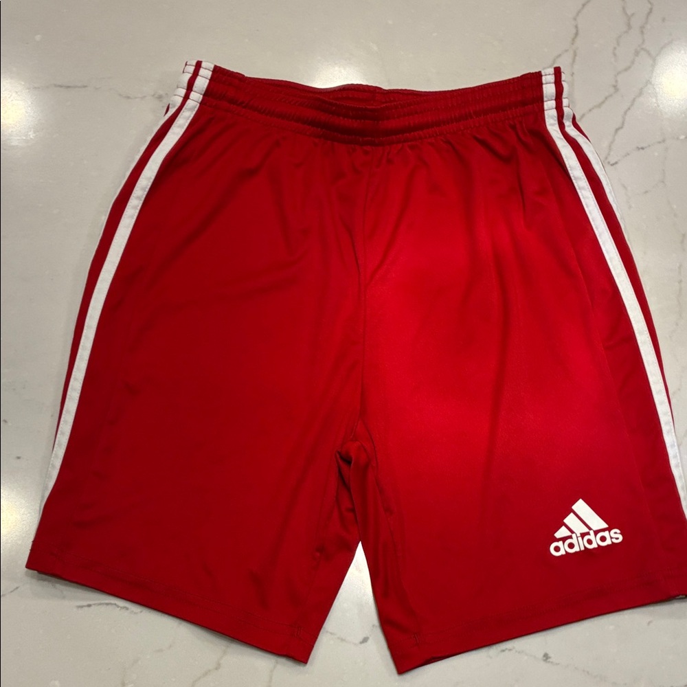 Adidas boy (L) Red athletic shorts